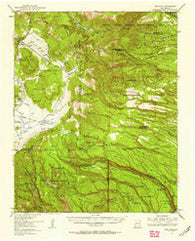 Frijoles New Mexico Historical topographic map, 1:62500 scale, 15 X 15 Minute, Year 1953
