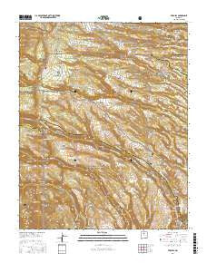 Frijoles New Mexico Current topographic map, 1:24000 scale, 7.5 X 7.5 Minute, Year 2017