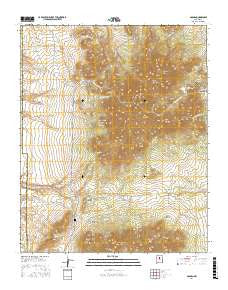 Golden New Mexico Current topographic map, 1:24000 scale, 7.5 X 7.5 Minute, Year 2017
