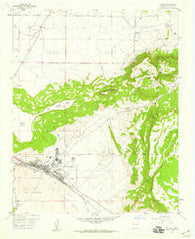 Grants New Mexico Historical topographic map, 1:24000 scale, 7.5 X 7.5 Minute, Year 1957