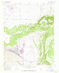 Grants New Mexico Historical topographic map, 1:24000 scale, 7.5 X 7.5 Minute, Year 1957
