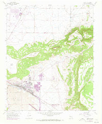Grants New Mexico Historical topographic map, 1:24000 scale, 7.5 X 7.5 Minute, Year 1957