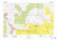 Grants New Mexico Historical topographic map, 1:100000 scale, 30 X 60 Minute, Year 1978