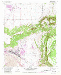 Grants New Mexico Historical topographic map, 1:24000 scale, 7.5 X 7.5 Minute, Year 1957
