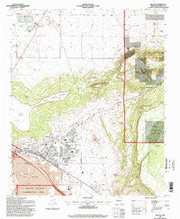 Grants New Mexico Historical topographic map, 1:24000 scale, 7.5 X 7.5 Minute, Year 1995