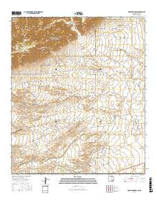 Grapevine Draw New Mexico Current topographic map, 1:24000 scale, 7.5 X 7.5 Minute, Year 2017