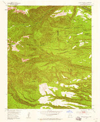Guaje Mountain New Mexico Historical topographic map, 1:24000 scale, 7.5 X 7.5 Minute, Year 1952