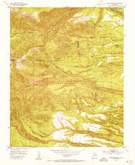 Guaje Mountain New Mexico Historical topographic map, 1:24000 scale, 7.5 X 7.5 Minute, Year 1952