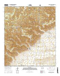 Gunsight Canyon New Mexico Current topographic map, 1:24000 scale, 7.5 X 7.5 Minute, Year 2017