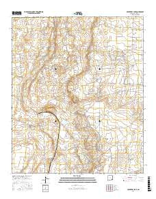 Hackberry Lake New Mexico Current topographic map, 1:24000 scale, 7.5 X 7.5 Minute, Year 2017