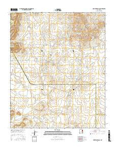 Hampton Ranch New Mexico Current topographic map, 1:24000 scale, 7.5 X 7.5 Minute, Year 2017