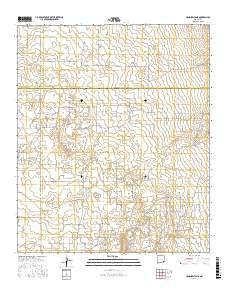 Henshaw Tank New Mexico Current topographic map, 1:24000 scale, 7.5 X 7.5 Minute, Year 2017