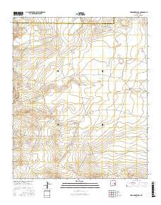 Hernandez Lake New Mexico Current topographic map, 1:24000 scale, 7.5 X 7.5 Minute, Year 2017