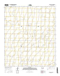 Hillburn City New Mexico Current topographic map, 1:24000 scale, 7.5 X 7.5 Minute, Year 2017