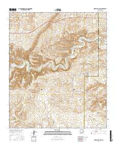Horseshoe Bend New Mexico Current topographic map, 1:24000 scale, 7.5 X 7.5 Minute, Year 2017