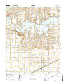Hudson New Mexico Current topographic map, 1:24000 scale, 7.5 X 7.5 Minute, Year 2017