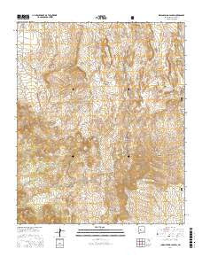 Indian Spring Canyon New Mexico Current topographic map, 1:24000 scale, 7.5 X 7.5 Minute, Year 2017