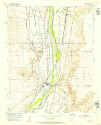 Isleta New Mexico Historical topographic map, 1:24000 scale, 7.5 X 7.5 Minute, Year 1952