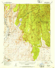 Jemez New Mexico Historical topographic map, 1:62500 scale, 15 X 15 Minute, Year 1943