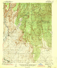 Jemez New Mexico Historical topographic map, 1:62500 scale, 15 X 15 Minute, Year 1943