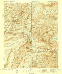 Jemez Springs New Mexico Historical topographic map, 1:62500 scale, 15 X 15 Minute, Year 1944