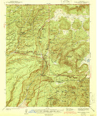 Jemez Springs New Mexico Historical topographic map, 1:62500 scale, 15 X 15 Minute, Year 1944