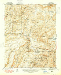 Jemez Springs New Mexico Historical topographic map, 1:62500 scale, 15 X 15 Minute, Year 1944
