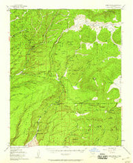 Jemez Springs New Mexico Historical topographic map, 1:62500 scale, 15 X 15 Minute, Year 1952