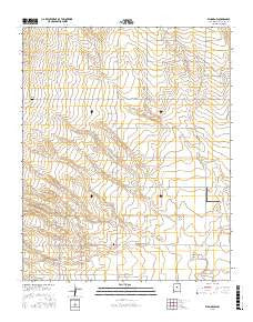 King Draw New Mexico Current topographic map, 1:24000 scale, 7.5 X 7.5 Minute, Year 2017