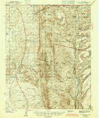 La Ventana New Mexico Historical topographic map, 1:62500 scale, 15 X 15 Minute, Year 1943
