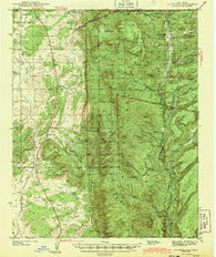 La Ventana New Mexico Historical topographic map, 1:62500 scale, 15 X 15 Minute, Year 1943