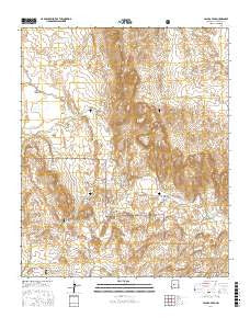 La Jara Peak New Mexico Current topographic map, 1:24000 scale, 7.5 X 7.5 Minute, Year 2017