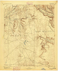 Lamy New Mexico Historical topographic map, 1:125000 scale, 30 X 30 Minute, Year 1894