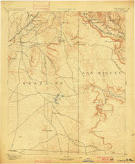 Lamy New Mexico Historical topographic map, 1:125000 scale, 30 X 30 Minute, Year 1894