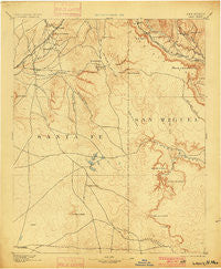 Lamy New Mexico Historical topographic map, 1:125000 scale, 30 X 30 Minute, Year 1894