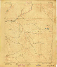 Largo New Mexico Historical topographic map, 1:250000 scale, 1 X 1 Degree, Year 1889