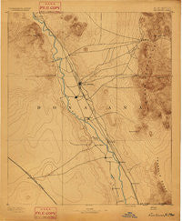 Las Cruces New Mexico Historical topographic map, 1:125000 scale, 30 X 30 Minute, Year 1893