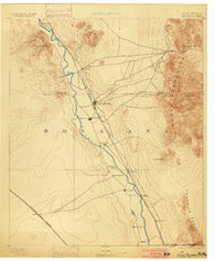 Las Cruces New Mexico Historical topographic map, 1:125000 scale, 30 X 30 Minute, Year 1893