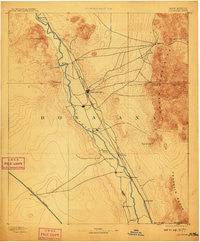 Las Cruces New Mexico Historical topographic map, 1:125000 scale, 30 X 30 Minute, Year 1893
