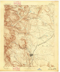 Las Vegas New Mexico Historical topographic map, 1:125000 scale, 30 X 30 Minute, Year 1893