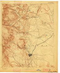 Las Vegas New Mexico Historical topographic map, 1:125000 scale, 30 X 30 Minute, Year 1893