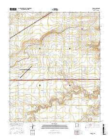 Lesbia New Mexico Current topographic map, 1:24000 scale, 7.5 X 7.5 Minute, Year 2017