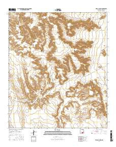 Lewis Canyon New Mexico Current topographic map, 1:24000 scale, 7.5 X 7.5 Minute, Year 2017