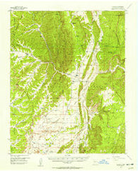 Llaves New Mexico Historical topographic map, 1:62500 scale, 15 X 15 Minute, Year 1955
