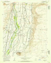 Los Lunas New Mexico Historical topographic map, 1:24000 scale, 7.5 X 7.5 Minute, Year 1952