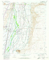 Los Lunas New Mexico Historical topographic map, 1:24000 scale, 7.5 X 7.5 Minute, Year 1952