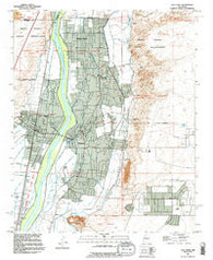 Los Lunas New Mexico Historical topographic map, 1:24000 scale, 7.5 X 7.5 Minute, Year 1991