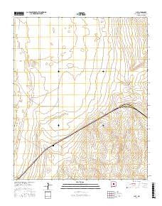 Lucy New Mexico Current topographic map, 1:24000 scale, 7.5 X 7.5 Minute, Year 2017