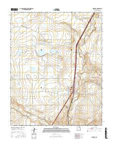 Maxwell New Mexico Current topographic map, 1:24000 scale, 7.5 X 7.5 Minute, Year 2017