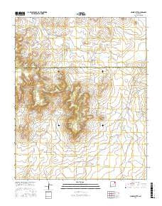Minnie Butte New Mexico Current topographic map, 1:24000 scale, 7.5 X 7.5 Minute, Year 2017